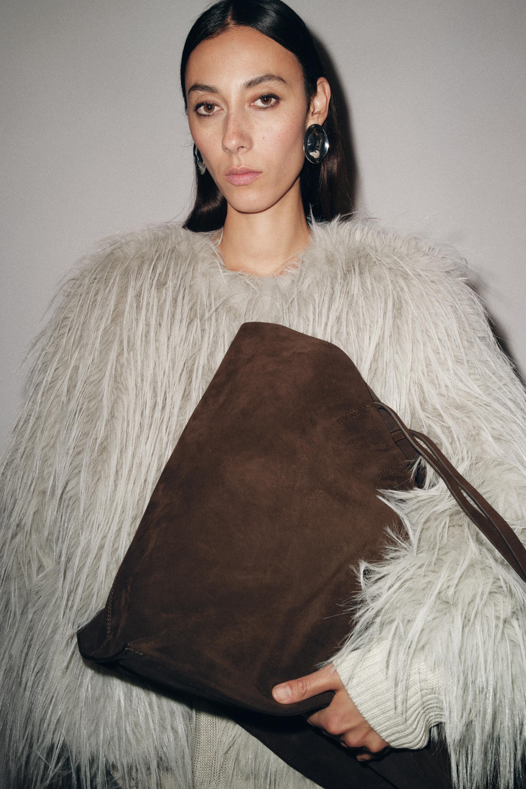 MAXI SPLIT LEATHER SHOPPER BAG